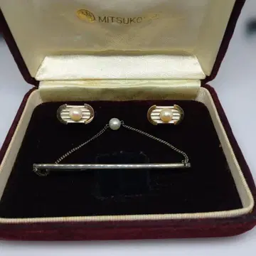 미츠코시 넥타이핀과 커프스 단추 세트