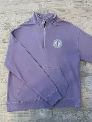 HUF 퍼플 하프 지퍼 트레이닝복