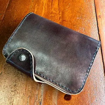 천연 가죽 지갑 올 가죽 손바느질 가죽 공예 핸드메이드 컴팩트 지갑