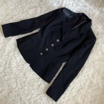 [ 새상품급 ] ROPE 로페 테일러드 자켓 블랙 로고 버튼