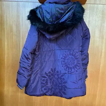 Desigual 퍼플 롱 다운 자켓