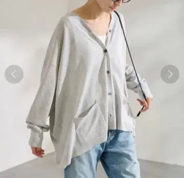 FRAMeWORK CO/Ace 와이드 V넥 가디건 그레이