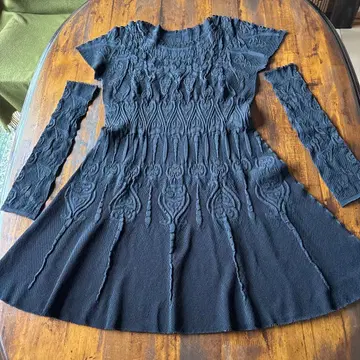 블랙 메쉬 튜닉 원피스