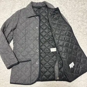 [ 컨디션 최상 ] 빔즈 트위드 충전솜 퀼팅 코트 M 사이즈