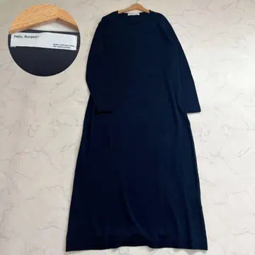 라빠르망 두지엠 클라세 니트 원피스 맥시 롱 네이비