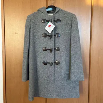 새상품 미사용 엘엘빈 후드 부착 더플 코트 미디엄 기장 그레이