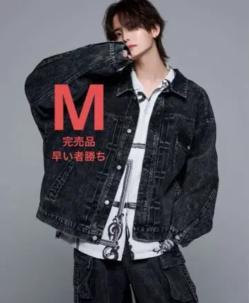 ADRER 아들러 빈티지 오버 데님 자켓 블랙 M 완판템