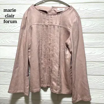 미사용 택 포함 marie claire forum 핑크 긴팔 셔츠 11R