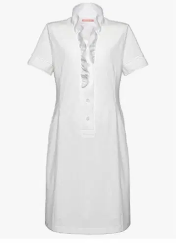 에스테틱 흰 옷 프릴 원피스