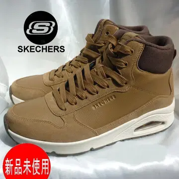 새상품 27cm (26cm 상당) 스케쳐스 UNO 브라운 하이컷 스니커즈