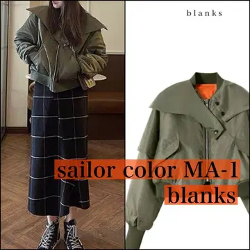 [ 컨디션 최상 ] MA-1 세일러 카라 자켓 blanks 블루종 아우터