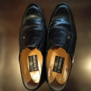 a.testoni 블랙 슬립온 비즈니스 슈즈