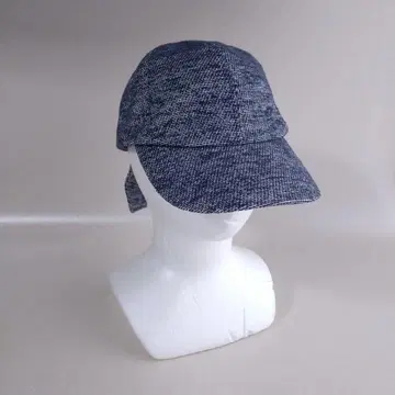 [ USED 보관품 ] yori 요리 서니 트위드 리본 캡 네이비 화이트