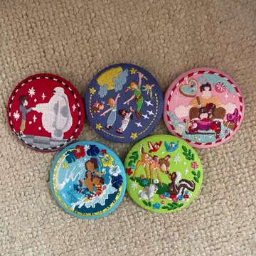 디즈니 자수 캔뱃지 모음 세트