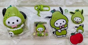 산리오 후르츠 디자인 마그넷 키링 포차코 세트