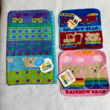 레인보우 베어 타월 세트