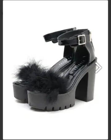 퍼 블랙 플랫폼 샌들