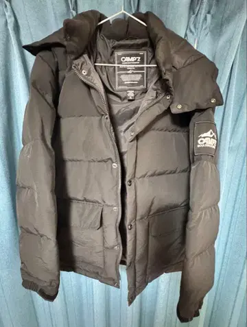 CAMP7 블랙 다운 자켓 XL