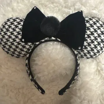 하운드투스 체크 미니 머리띠