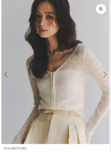 anuans 울 레이스 니트탑