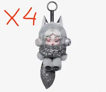 퍼 달린 그레이 인형 X4