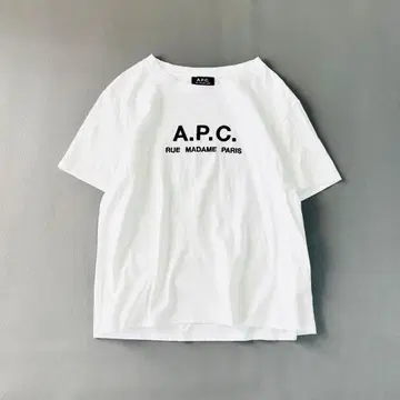 A.P.C. 아페쎄 로고 반팔 T셔츠 화이트 M 사이즈