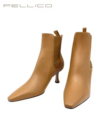 [ 미사용 ] PELLICO VENERE 사이드 고어 힐 부츠 37.5