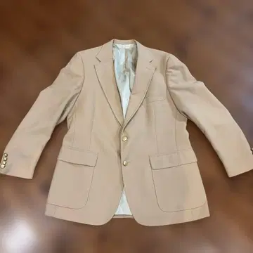 구제 빈티지 베이지 테일러드 자켓 골드 버튼
