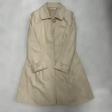 PATTERN fiona 베이지 화이트 버튼 롱 코트