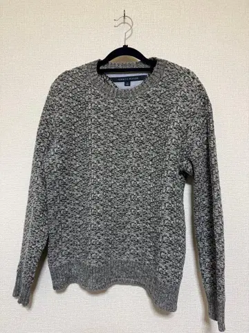 타미힐피거 그레이 니트 스웨터 S/P