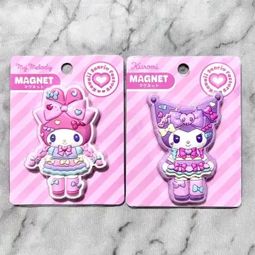 산리오 하라주쿠 한정판 마그넷 마이멜로디 쿠로미 메로쿠로 세트