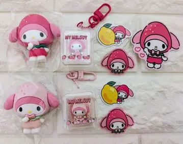 산리오 후르츠 디자인 마그넷 키링 마이멜로디 세트