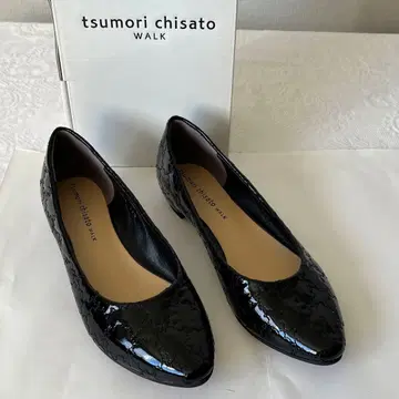 [ 미사용 새상품 ] 츠모리치사토 퀼팅 발레 슈즈 블랙 23.5cm