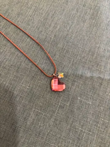 Swarovski 핑크 하트 펜던트 목걸이