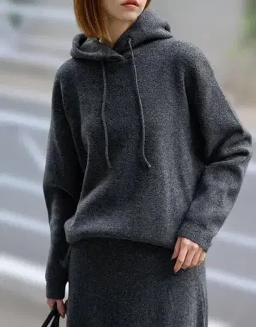 슬로브 이에나 에어리 니트 후디 SLOBE IENA 그레이 귀여운