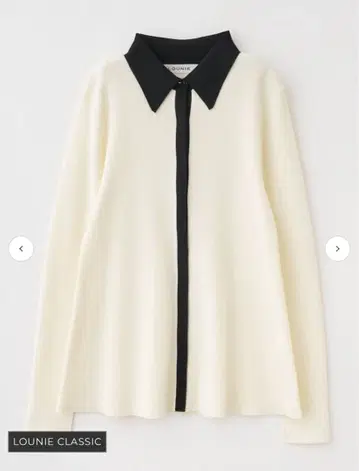 바이컬러 셔츠 니트 가디건