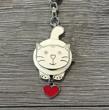 고양이 회중시계 키링 아날로그 시계