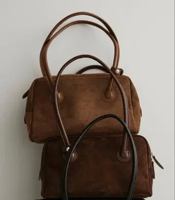 카멜 스웨이드 숄더백 중형