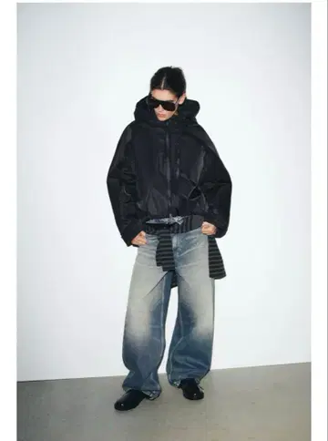 완판템 ZARA 발수 방풍 후드 부착 퀼팅 자켓 XS 이번 시즌 신상