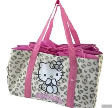 헬로키티 레오파드 무늬 보냉백 핑크 산리오 갸루 쇼핑
