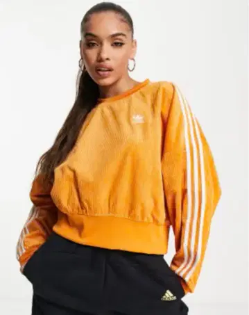 adidas 리브 트레이닝복 오렌지 코듀로이