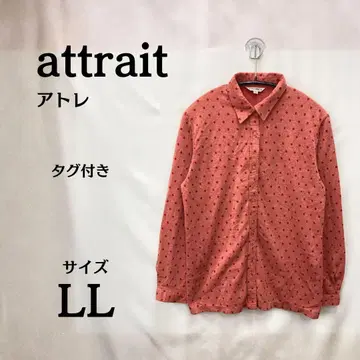 택 포함 새상품 attrait 도트 무늬 긴팔 셔츠 LL 사이즈
