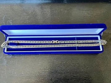 순 티타늄 6면 더블 키헤이 목걸이 60cm 폭 6mm