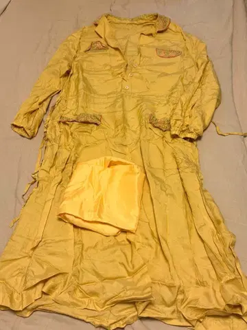 제인 마플 원피스 꽃무늬 옐로우 컬러