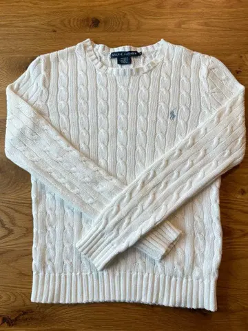 [새상품급] 폴로 랄프 로렌 화이트 케이블 니트 스웨터 포니 자수
