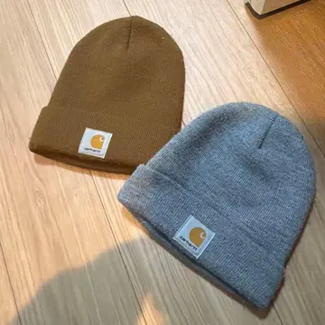 Carhartt 니트 모자 2세트 브라운 그레이