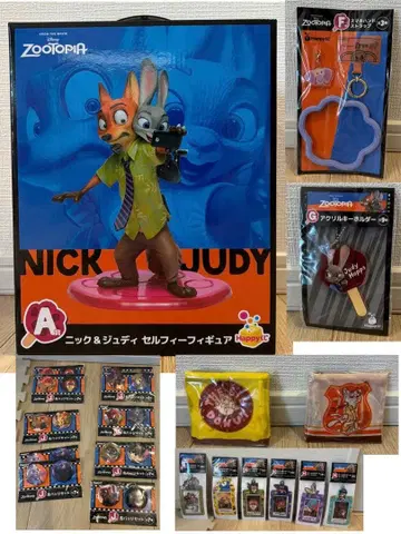 주토피아 닉 & 주디 셀피 피규어