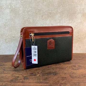 PHILIPE LANGLET 클러치백 블랙/브라운 그린