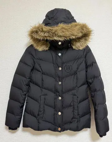 블랙 다운 자켓 퍼 포함