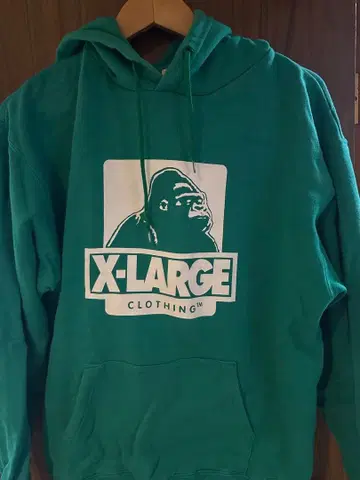 X-LARGE 고릴라 프린트 후드티 M 사이즈 그린